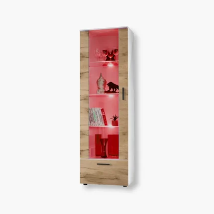 Alessandria Stehendes Display, Wotan/Weiß RGB LED Beleuchtung