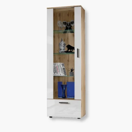 Alessandria Standschrank, Weiß/Wotan