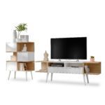 Forio Zestaw do Salonu, biała dąb