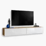 Armoire TV murale Loreto, Blanc/Wotan