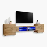 TV Schrank Merano, Wotan/Wotan LED Beleuchtung Blau