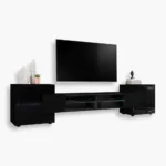 Merano TV cabinet, black/black