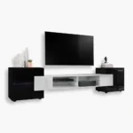 Merano TV Cabinet, Black/White