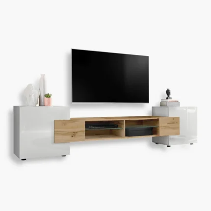 Merano TV cabinet, white/Wotan