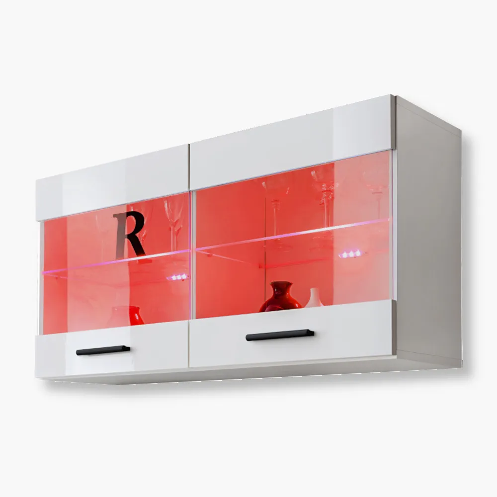 Savona RGB White-White Witryna Półka Wisząca Savona, Biały/Biały Oświetlenie LED RGB - obrazek 1