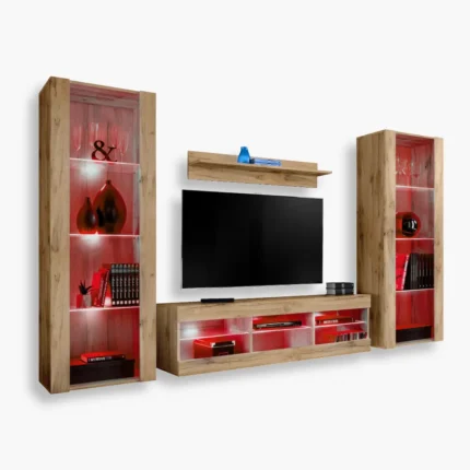 TV furniture set Tivoli Grande, Wotan/Wotan RGB LED lighting