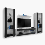 Tivoli Grande RTV Möbel Set, Schwarz/Weiß