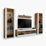 Zestaw Mebli RTV Tivoli Grande, Biały/Wotan