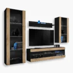 Ensemble de meubles RTV Tivoli Medio, Wotan/Noir