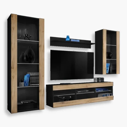 Ensemble de meubles RTV Tivoli Medio, Wotan/Noir