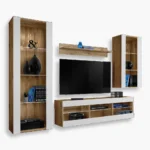 Tivoli Medio RTV Möbel Set, Weiß/Wotan