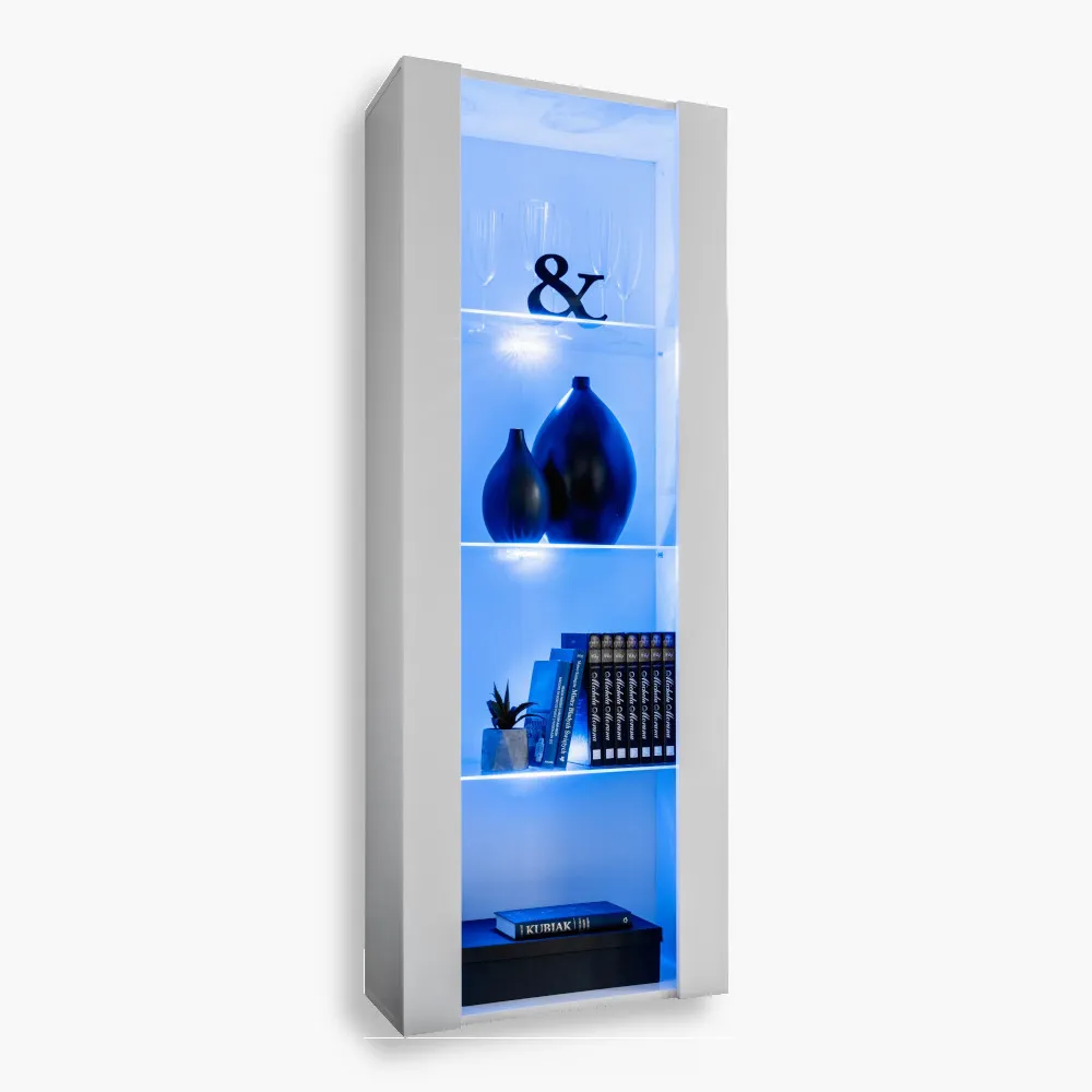 Tivoli Wit1 Blu White-White Armoire Tivoli, blanc/éclairage LED blanc Bleu – Image 1