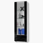 Witryna Stojąca Alessandria, Czarny/Biały