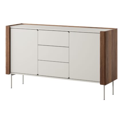 Guelph KSZ141 – Kommode, Nussbaum, Kaschmir, Breite 141 cm, Höhe 82 cm, Tiefe 39 cm