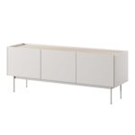 Szafka RTV Kelowna – kaszmir,dąb linea – szerokość 144 cm, wysokość 55 cm, głębokość 37 cm